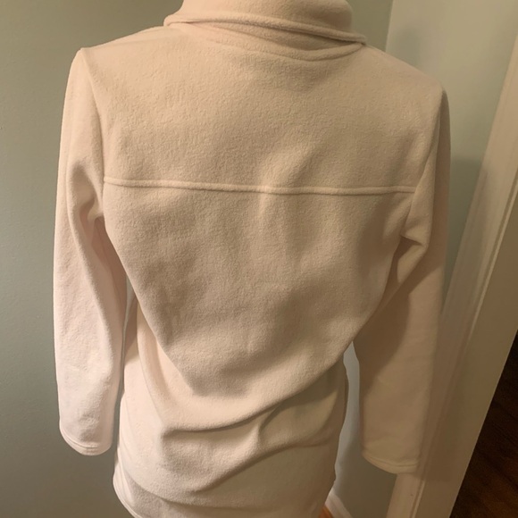Denim & Co. cream fleece long jacket, size XXS - Picture 3 of 7
